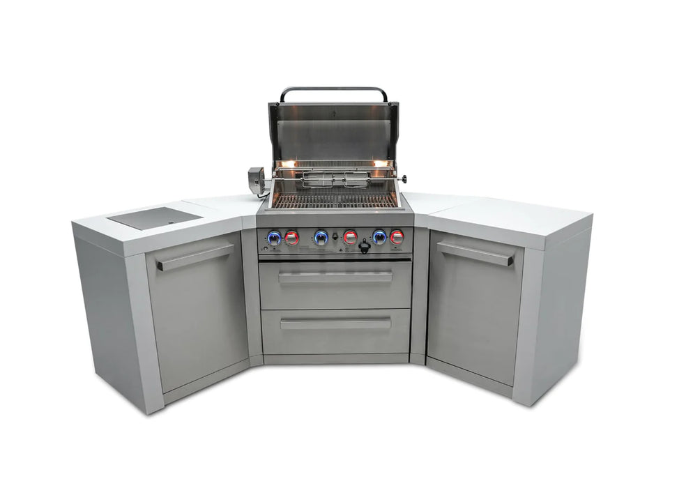 Mont Alpi 4 Burner Deluxe Island with a 45 Degree Corners & Cover 2.7M - MAI400-D45