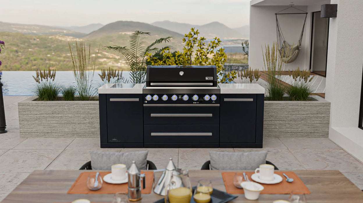 Mont Alpi 805 Black Stainless Steel Island & Cover 2.4M - MAi805-BSS