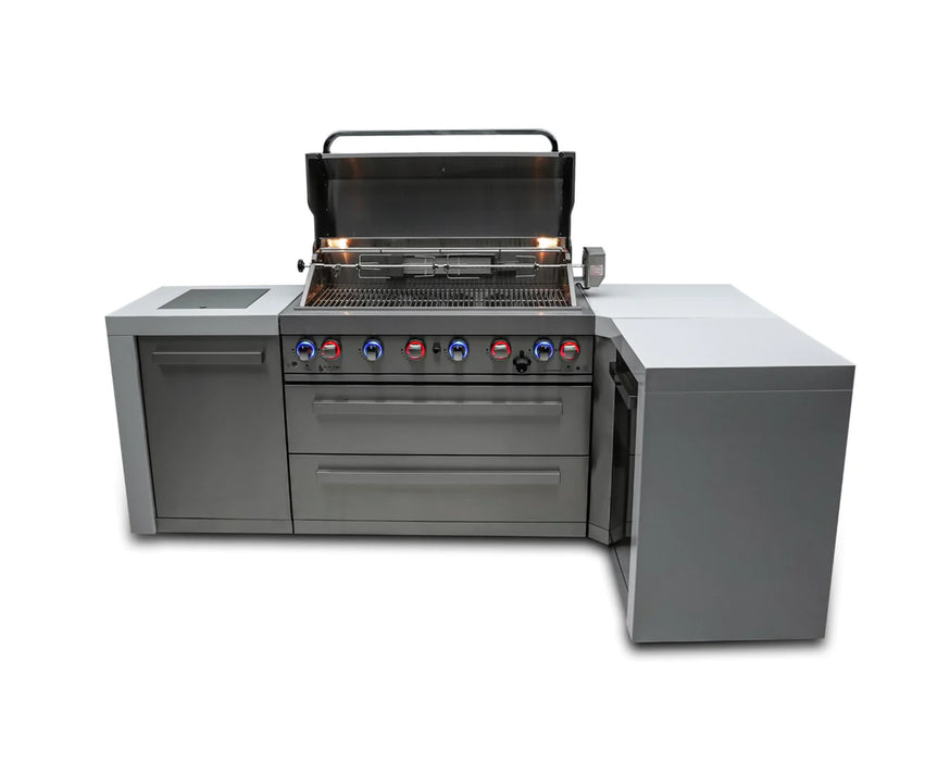 Mont Alpi 6 Burner Deluxe Island with a 90 Degree Corner & Cover 2.4M - MAi805-D90